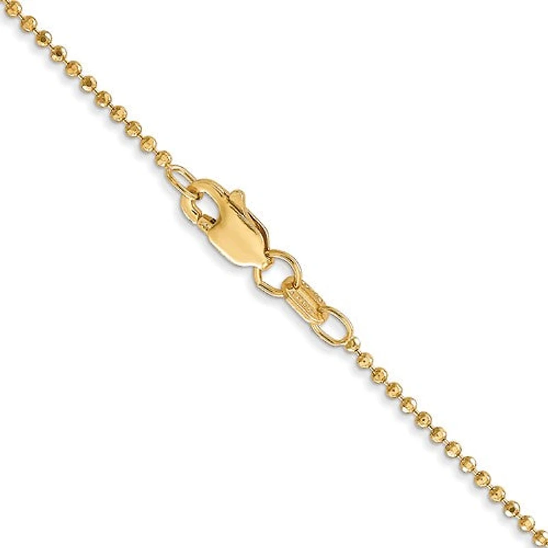 14K Gold 1.20mm Fancy Bead Chain - /