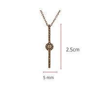 14K Rose Gold 0.13cttw Diamond Pendant, 18"