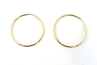 10K Yellow Gold 42mm Sleeper/Keeper/Hoop Earrings
