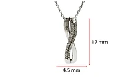 10K White Gold 0.05cttw Diamond Pendant, 18"