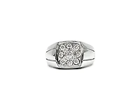 14K White Gold 0.50cttw Diamond Gents Ring, size 10