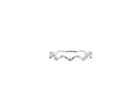10K White Gold 0.06cttw Diamond Ring, size 6.5