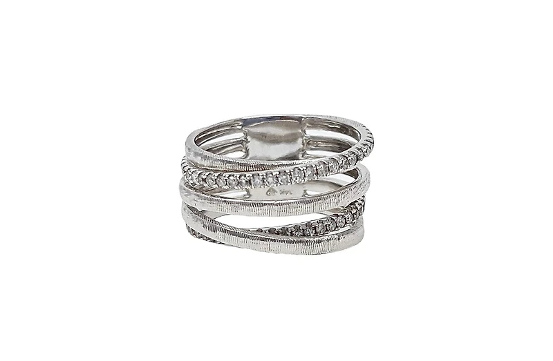 14K White Gold 0.43cttw Diamond Ring, size 7