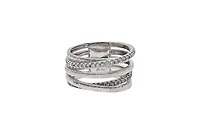 14K White Gold 0.43cttw Diamond Ring, size 7