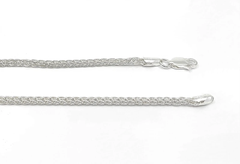 Sterling Silver Wheat Chain 22"