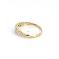 10K Yellow Gold 0.013cttw Diamond Signet Ring, size 6.5 - 4.5