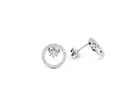Sterling Silver Cubic Zirconia Stud Earrings