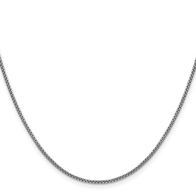 14K Gold 1.5mm Semi-Solid Round Box Chain - /