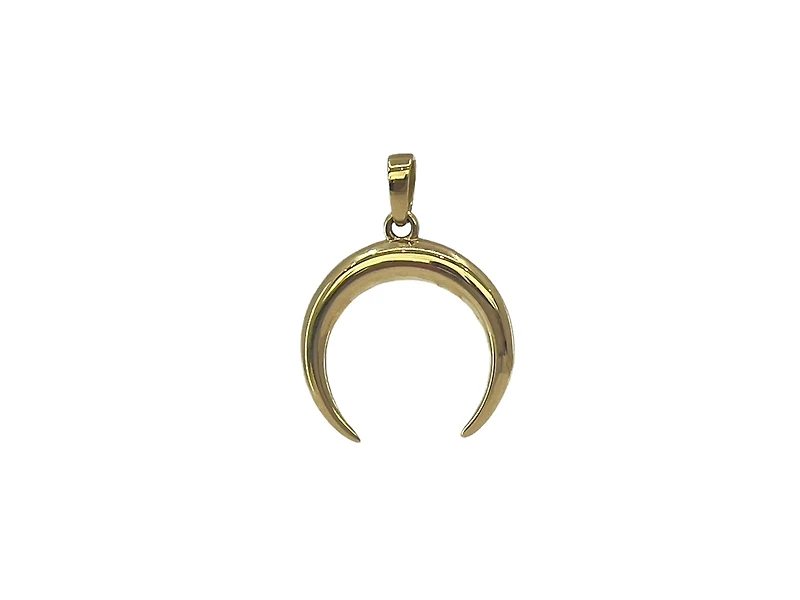 10K Yellow Gold Moon Charm - 20mm x 16mm