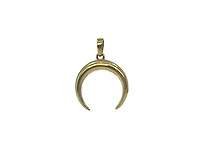 10K Yellow Gold Moon Charm - 20mm x 16mm
