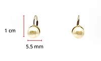 14K White Gold Cultured Pearl Earrings with Lever Backs