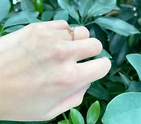 14K Rose Gold 0.18cttw Marquise Engagement Diamond Rings - Size 6.5