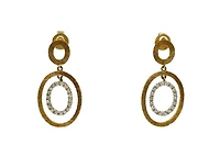 14K 2 Tone 0.25cttw Diamond Earrings