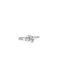 10K White Gold 0.03cttw Round Cut Diamond Ring, size 6.5