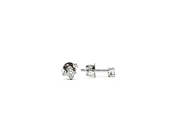 10K White Gold Diamond Stud 0.13cttw Princess Cut Earrings