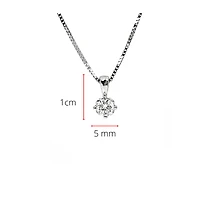 14K White Gold 0.30cttw Round Cut Canadian Diamond Pendant, 18”