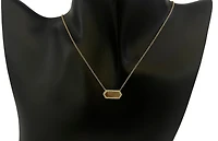 14K Yellow Gold 0.10cttw Diamond Pendant, 18"