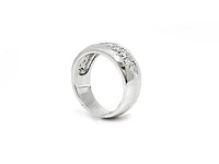 14K White Gold 0.80cttw Diamond Pave Ring, size 6