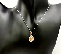 10K Rose Gold 0.25cttw Diamond Pendant, 18"