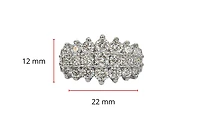 14K White Gold 2.60cttw Diamond Band - Size 6.5