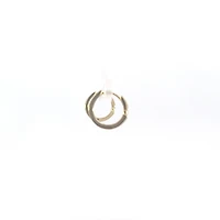 10K Gold 0.04cttw Diamond Hoop / Huggie / Hinged Earring