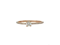10K Rose Gold 0.30cttw Canadian Diamond Ring, Size 6.5