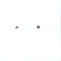 10K White Gold Diamond Solitaire Earrings 0.06cttw