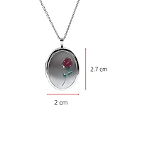 Sterling Silver Oval Locket Necklace 18"