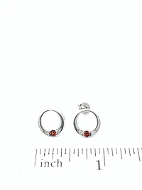 Garnet and Diamond Earrings