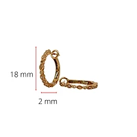 14K Rose Gold 0.07cttw Diamond Hoop Earrings