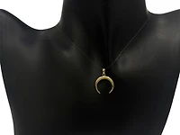 10K Yellow Gold Moon Charm - 20mm x 16mm