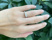 10K White Gold 1.00cttw Diamond Past Present Future Ring - 4.5 /