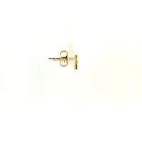 10K Yellow Gold Diamond Bar Solitaire Earrings 0.01cttw