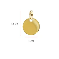 10K Yellow Gold Disc Charm - 10mm
