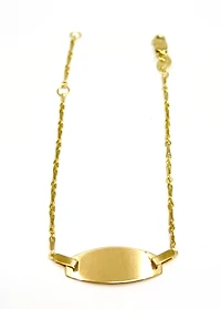 10K Yellow Gold Baby ID Bracelet