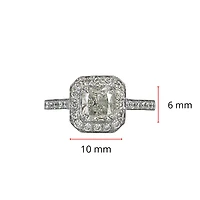 14K White Gold 1.41cttw Diamond Engagement Ring, Size 6