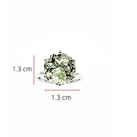 10K White Gold 5 carat Genuine Prasiolite (Green Amethyst) Ring, size 6.5 - 4.5