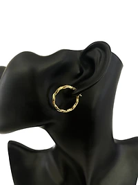 10K Yellow Gold 27mm Earrings