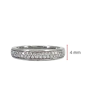 14K White Gold 0.36cttw Diamond Pave Set Ring- Size 6.5