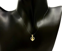 10K Yellow Gold Heart Shaped Angel Charm