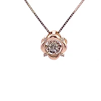 10K Yellow Gold 0.25 cttw  Diamond  Pulse Pendant, 18"