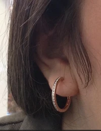 Diamond Hoop Earrings