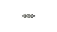 10K White Gold 0.25cttw Round Brilliant Cut 3 Stone Halo Diamond Ring - / 4.5