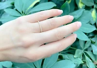 14K Yellow Gold 0.15cttw Yellow Diamond Ring, size 6.5