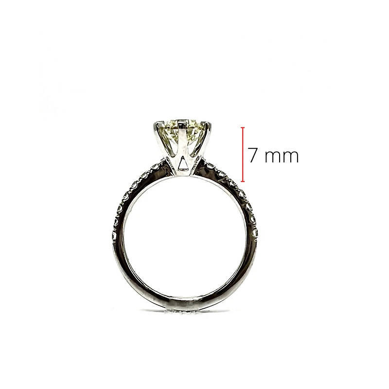 14K White Gold 1.23cttw Diamond Engagement Ring, Size 6