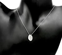 10K White Gold 0.30cttw Diamond Pendant, 18"