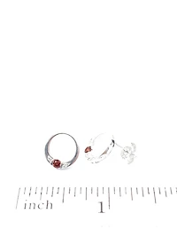 Garnet and Diamond Earrings