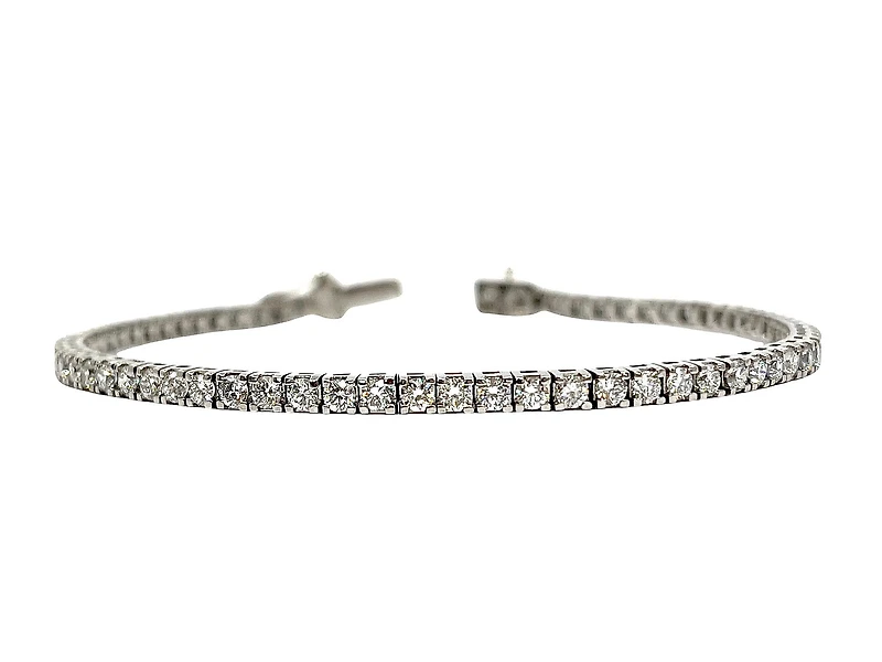 14K White Gold 4.00cttw Lab Grown Diamond Tennis Bracelet - 7.75 Inches
