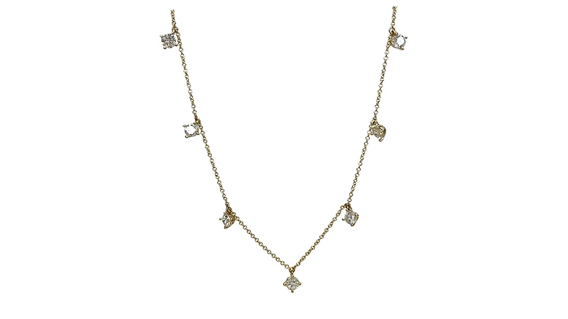 14K Yellow Gold Lab Grown 1.61cttw Diamond Necklace, 18"