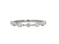 18K White Gold & Palladium (hypoallergenic) 0.50cttw Canadian Diamond Ring, 6.5